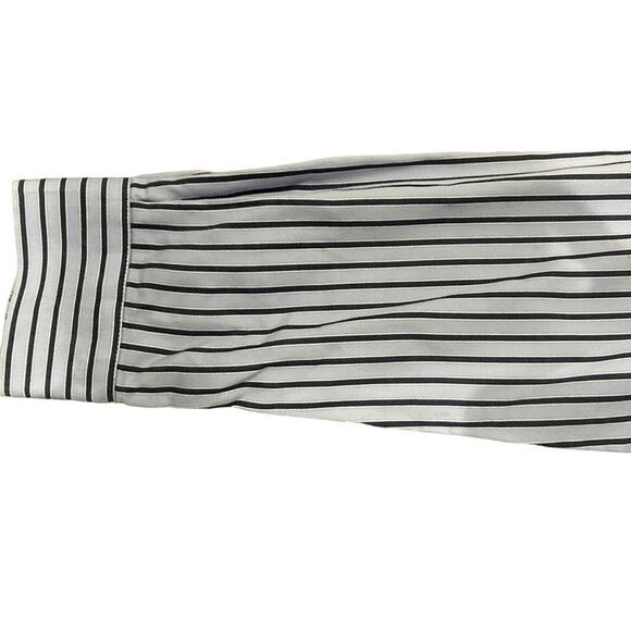 DKNY Kids 18 Blue and Black Striped Collared Long Sleeve Dress Shirt - Picture 5 of 11